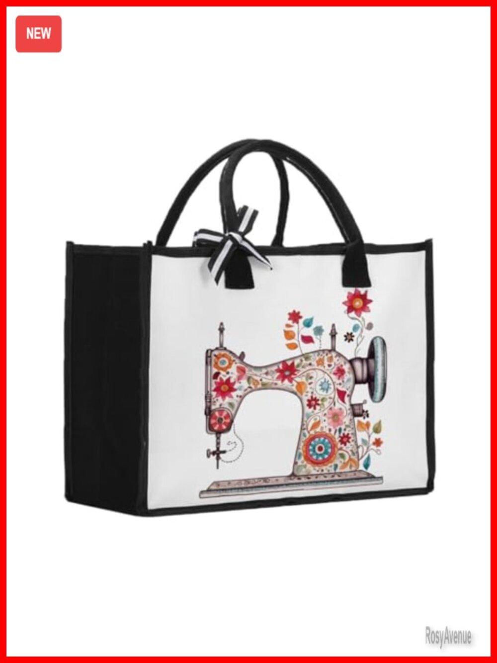 Large Canvas Tote Bag Sewing Quilted Gift Travel Beach Women